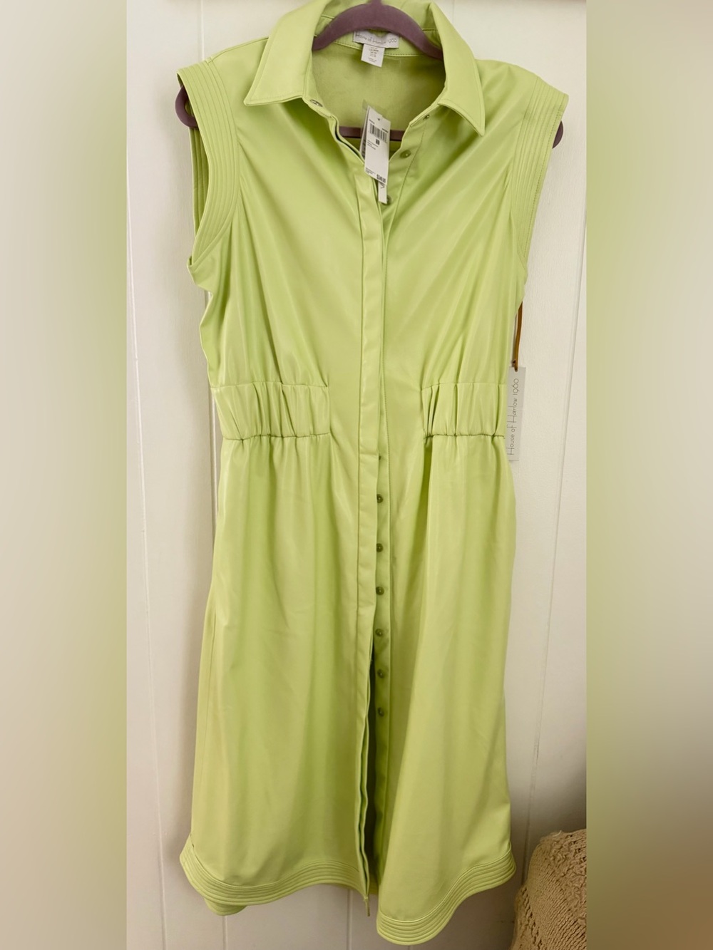 House of Harlow 1960 Lime Green Button-Front Jacket